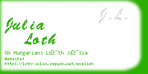 julia loth business card